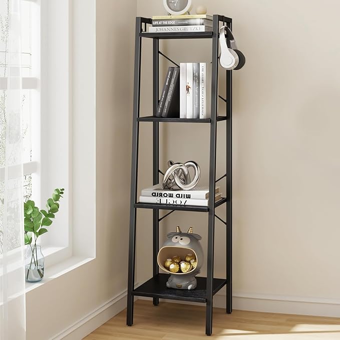 Ladder Shelf, Bookshelf Bookcase, Freestanding Corner Storage Shelve by Hzuaneri