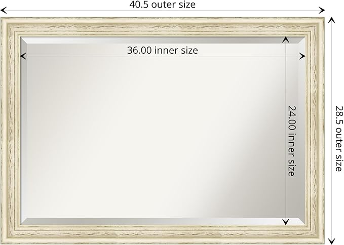 Amanti Art White Bathroom Mirror - Image 4