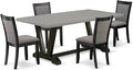 East West Furniture V697MZ650-5 5 Piece Dining Set Includes a Rectangle Dining by EastWestFurniture