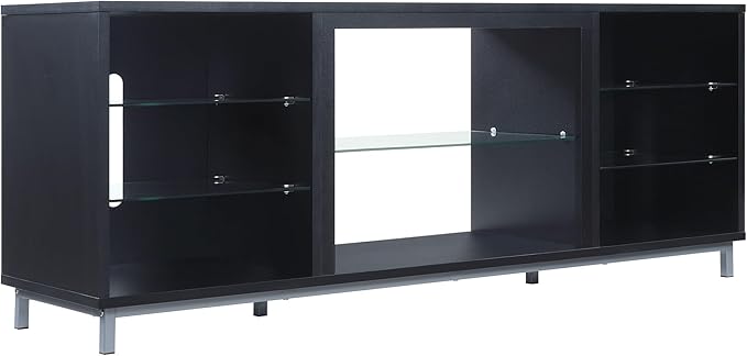 Manhattan Comfort Brighton 60" TV 7 Shelves, Tempered Glass Dividers and Media - Image 5
