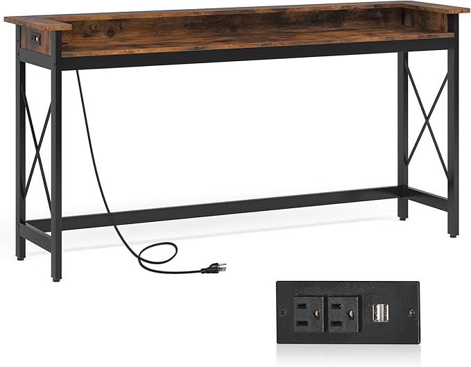 LITTLE TREE 70.9 inch Long Sofa Console Table by LITTLETREE