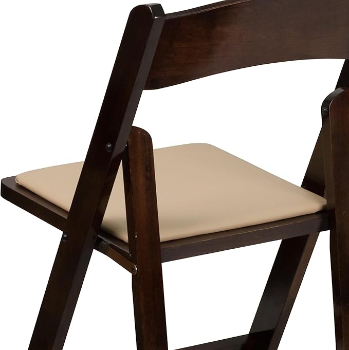 Flash Furniture 4 Pack HERCULES Series Fruitwood Wood Folding Chair - Image 8