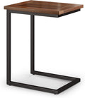 SIMPLIHOME Skyler 16-inch Wide Solid Mango/Metal Industrial C-Shaped End Table by SimpliHome