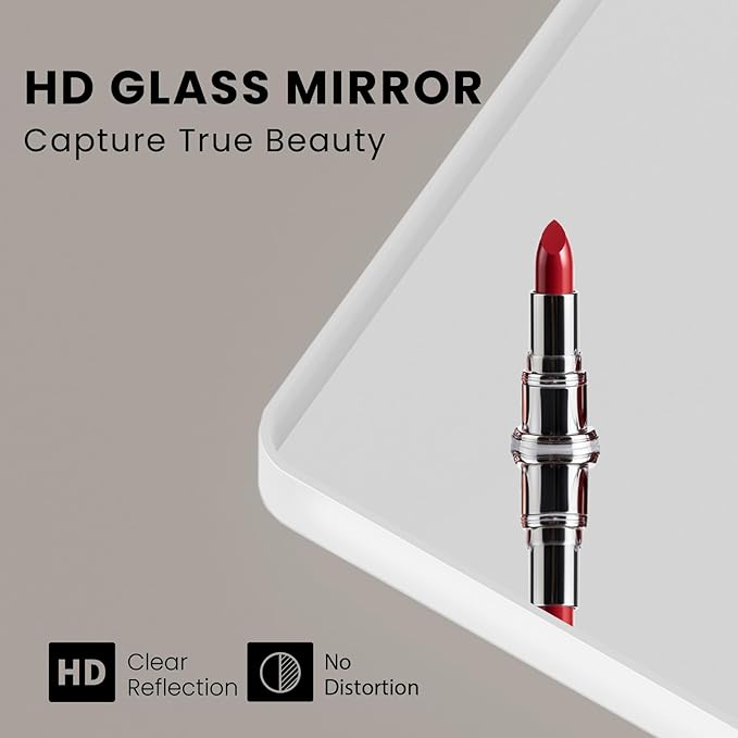 White Bathroom Mirror 72x36 Inch, Rounded Rectangle Matte Bathroom Vanity Mirror - Image 3