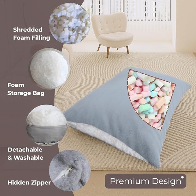 Wonder Space Bean Bag Chair – Soft Foam Filling | Removeable & Washable Cover | - Image 4