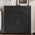 Buffet Sideboard with 2 Barn Doors, Freestanding Floor Storage Cabinet by MinoKesper