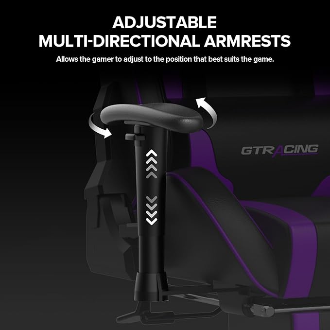 GTRACING Gaming Chair with Speaker and Footrest Office Computer Chairs Music - Image 4