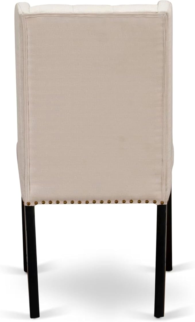 NKFO7-SBB-01-7-Piece Dining Set Consists of a Dining Table and 6 Cream Linen - Image 13