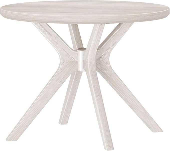 Plank+Beam Verso Round Dining Table, 38 Inch Solid Wood Kitchen & Dining Room - Image 3