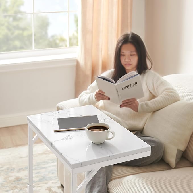 C-Shaped End Table, Small Sofa Table - Image 5
