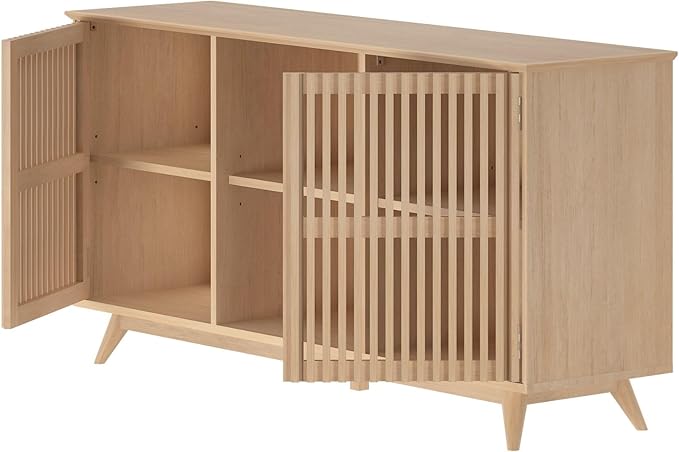 Plank+Beam Mid-Century Modern Wood TV Stand, Solid Wood Entertainment Console - Image 12