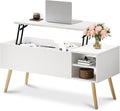 ALINE FURNITURE White Coffee Table Lift Top by ALINEFURNITURE