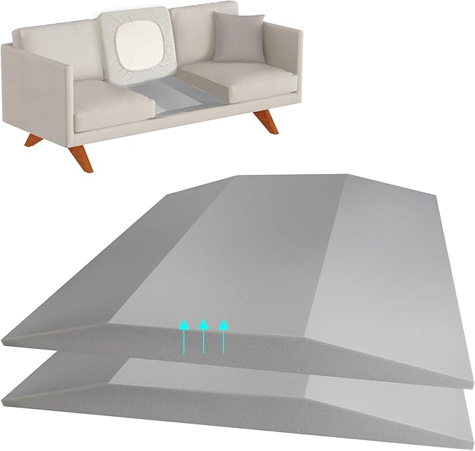 2 Pcs Couch Cushion Support for Sagging Seat High Density Trapezoidal Couch by Unknown