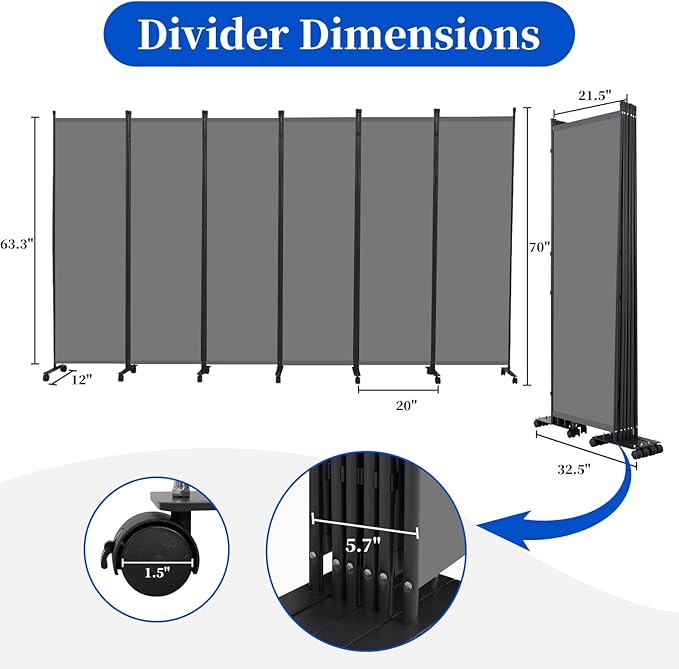 Room Divider 6FT Room Partition - Image 4