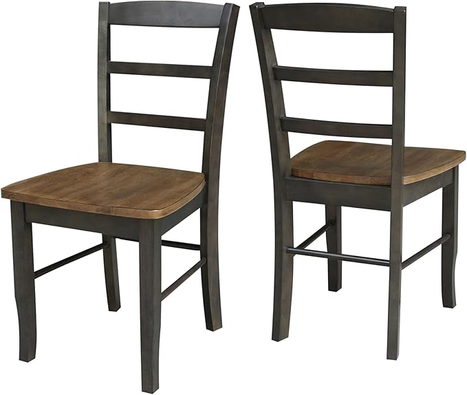 IC International Concepts Set of Two Madrid Ladderback Dining Chairs, by InternationalConcepts