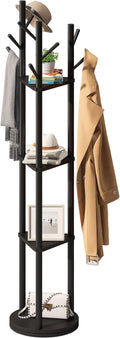 FILWH Bamboo Coat Rack Rotary Freestanding by FILWH