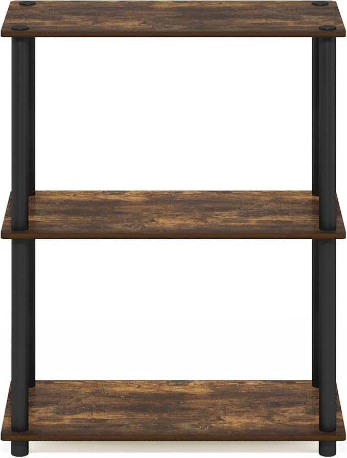Furinno Turn-N-Tube 3-Tier Compact Multipurpose Shelf Display Rack, Amber - Image 6