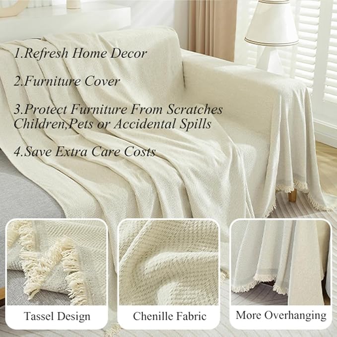 STACYPIK Modern Beige Couch Covers - Image 3