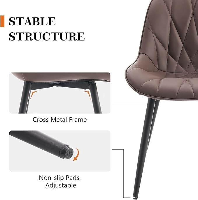 Rowill Modern Dining Chairs Set of 2 - Image 4