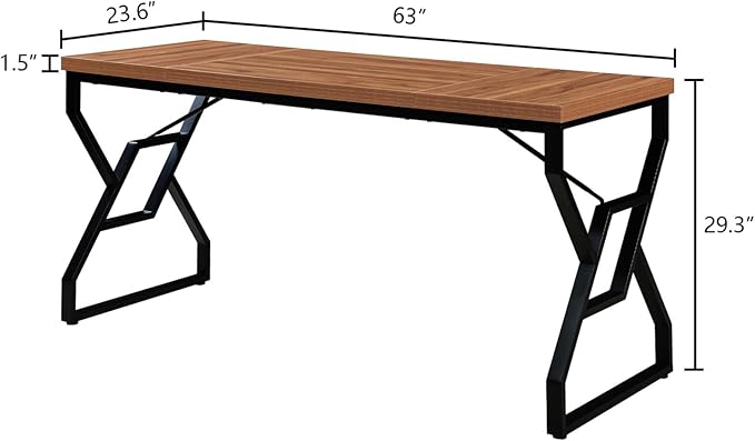 HOMISSUE 63-inch Executive Desk, Large Home Office Desk - Image 2