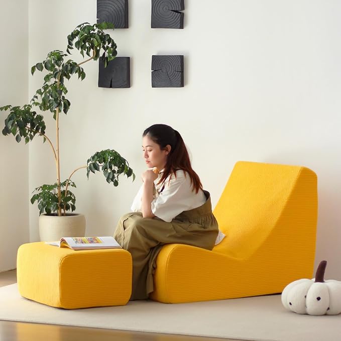 N&V Bean Bag Chair Single Seated Foam Sofa Armless Floor Sofa - Image 3