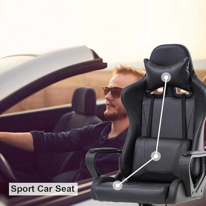 BestOffice Gaming Chair Office Chair Ergonomic Desk Chair Racing Style Gaming - Image 6