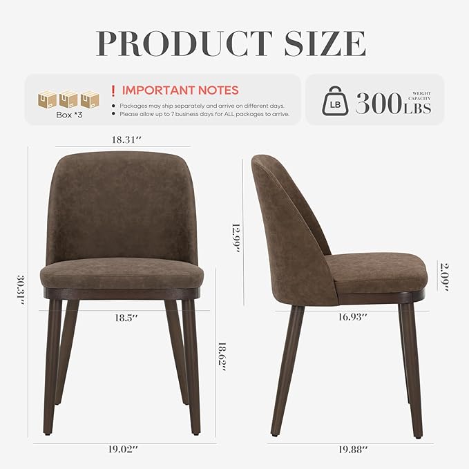 COLAMY Upholstered Dining Chairs Set of 6, Modern Kitchen Chairs - Image 7