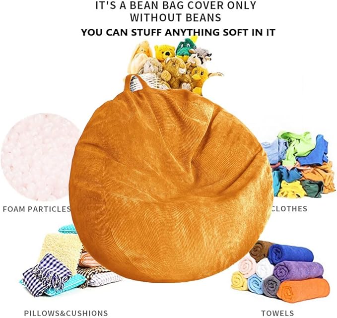 Stuffed Animal Storage Bean Bag Chair Cover - Image 2