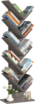 10 Tier Tree Book Shelf, Floor Standing Wood Bookshelf by SHEEPAM