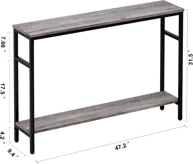 Narrow Console Table, 47 Inch Sofa Table - Image 3