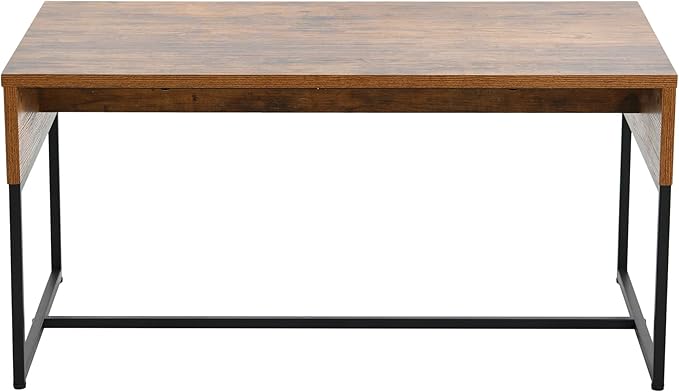 Household Essentials Wrap Rectangular Coffee Table Rustic Hickory Wood Grain - Image 8