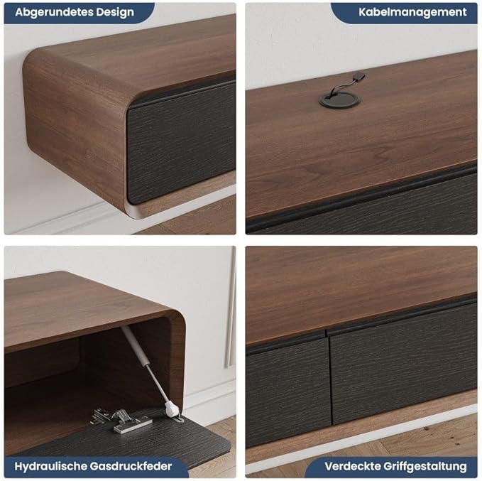 POVISON Fully Assembled Floating TV Stand - Image 4