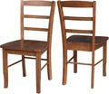 IC International Concepts Set of Two Madrid Ladderback Dining Chairs, by InternationalConcepts