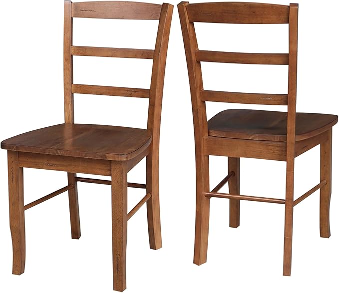IC International Concepts Set of Two Madrid Ladderback Dining Chairs, by InternationalConcepts