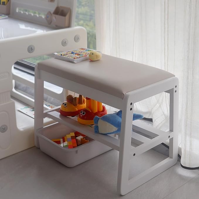 Solid Wood Shoe Rack, 2 Tier Shoe Storage Bench - Image 6