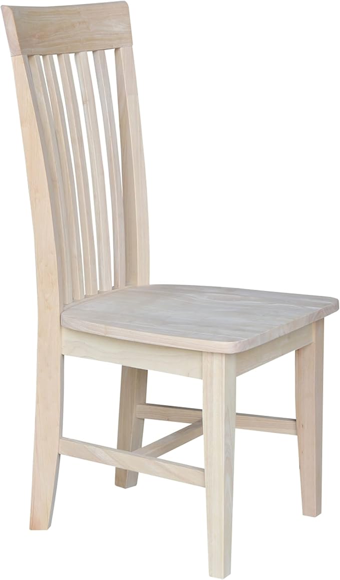 IC International Concepts Set of 2 Tall Mission Chairs Real/Solid Parawood - Image 11