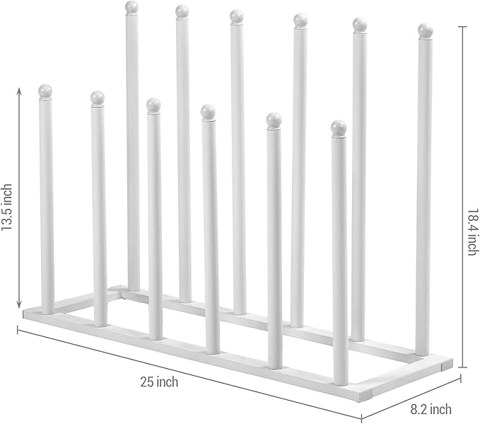 MyGift Modern White Metal Free Standing Boot Shoe Rack Organizer, Tall Boot - Image 5