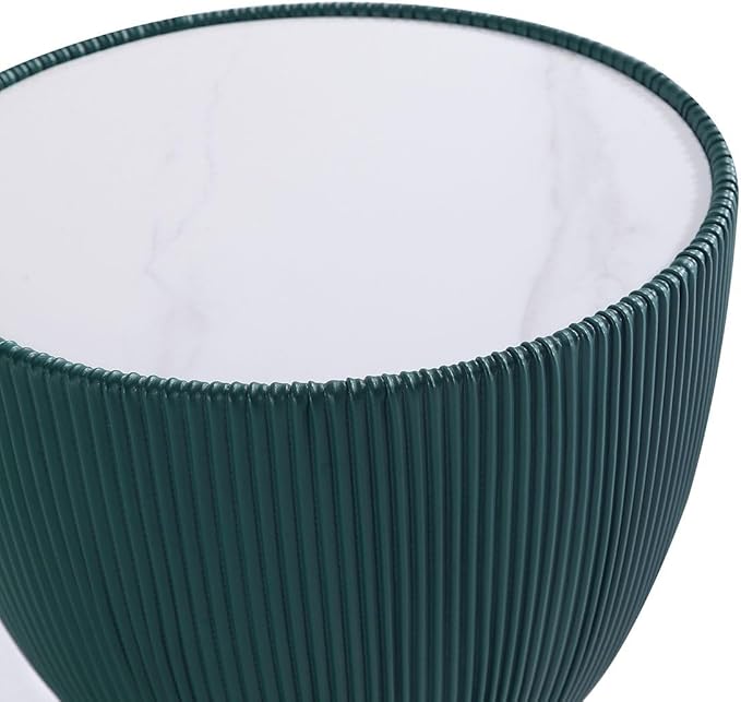 Manhattan Comfort Anderson Modern 18" Round End Table 2.0 | Ceramic Marble - Image 5