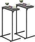 TUTOTAK C Shaped End Table, Small Side Table, 28.7 inch Tall Couch Table by WelcometotheTUTOTAKHome