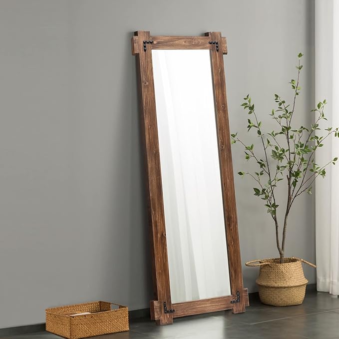 MeMoreCool Rustic Full Length Farmhouse Mirror, Oversized Decorative Floor by MeMoreCool