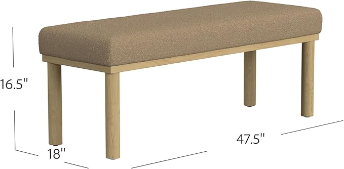 HomePop Oslo Decorative Bench - Image 3