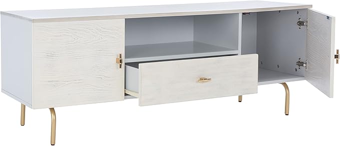 SAFAVIEH Genevieve TV Stand for up to 65" Flatscreen – Grey & White Washed - Image 5