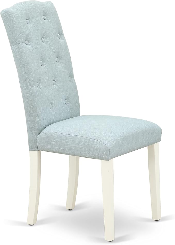 East West Furniture DOCE7-LWH-15 7 Piece Kitchen Table & Chairs Set Consist of - Image 8