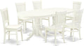 East West Furniture VAVA7-LWH-W 7 Piece Dining Room Table Set Consist of an by EastWestFurniture