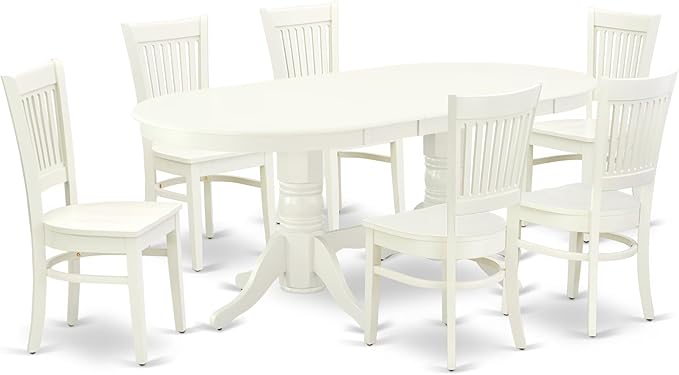 East West Furniture VAVA7-LWH-W 7 Piece Dining Room Table Set Consist of an by EastWestFurniture