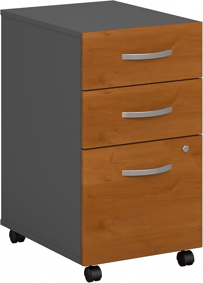Bush Business Furniture Series C 3 Drawer Mobile File Cabinet in Natural Cherry by BushBusinessFurniture