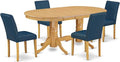 East West Furniture VAAB5-OAK-55 5 Piece Dining Table Set Includes an Oval by EastWestFurniture