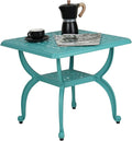JARDIN DE CENTENNIAL Cast Aluminum Outdoor Side Table, Anti-Rust Outdoor End by JARDINDECENTENNIAL