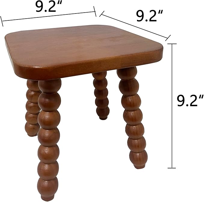 Solid Wooden footstool9.3 Inch - Image 3