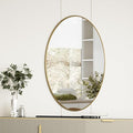 Koonmi Gold Oval Bathroom Mirror, Oval Mirror by KOONMI